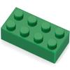 Feleph 320 Pieces 2x4 Green Bricks Building Classic Parts Creative Play Blocks Set Toy Accessories Combine with 3001 Major Brick Brands (Green) view 2