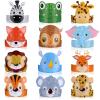 Gersoniel 24 Pcs Animal Birthday Party Hats Animal Headbands Jungle Safari Animal Paper Party Crown for Girls Kids (Jungle Animal) view 1