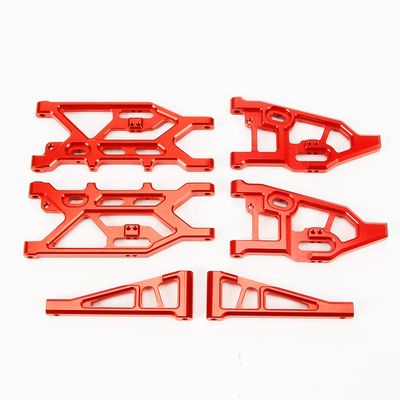 Alloy Front and Rear Suspension Arm Set for Arrma 1/7 Mojave Mojave EXB SC Upgrade Parts (Red)