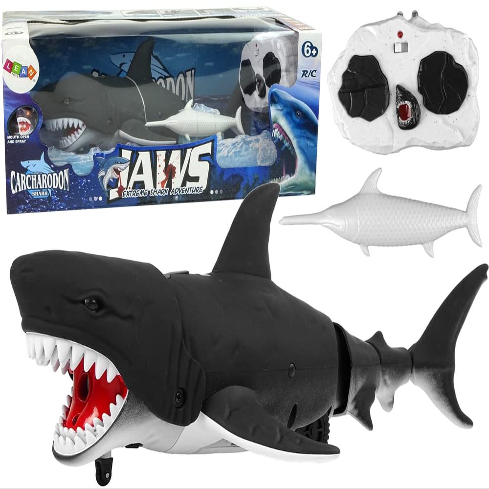 Infrared Remote Controlled Black Shark Moves in The Water