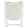 Laundry Basket,1:12 Doll House Miniature Laundry Basket Folding Clothes Basket for Toys, Throws, Pillows, Clothing and Towels (White) view 3