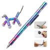 Fidget Pen Decompression Magnetic Metal , Toy Relieving Stress Build Various of Shapes, Strato Multifunctional Deformable Magnet Writing Polar (Colorful) view 3