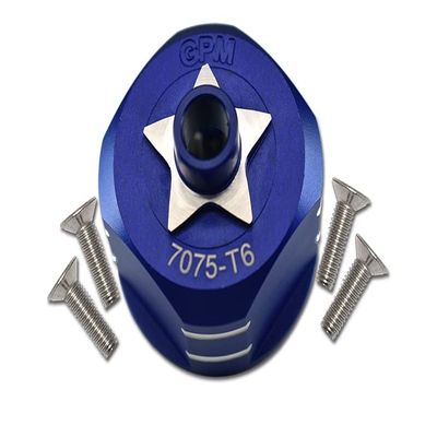 GPM 5Pcs Set Upgrades Aluminium 7075-T6 Front/Rear Diff Case for 1/8 4Wd Sledge Monster Truck 95076-4 Rc Cars (Blue)