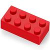 Feleph 320 Pieces 2x4 Red Bricks Parts Building Blocks Classic Creative Play Set Toy Accessories Compatible with 3001 Major Brick Brands (Red) view 2