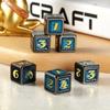 DNDND Dragon Scale D6 Meta Dice, 6 PCS Dragon Scale Metal D6 Dice with Free Black Velvet Bag for DND Pathfinder Shadowrun or GURPs (Teal Skin with Black Edge) view 3