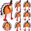 SATINIOR 6 Pcs Thanksgiving Turkey Hat, Plush Funny Chicken Cap, Thanksgiving Night Event Dress-up Party Supplies for Adult(Novel Style) view 1