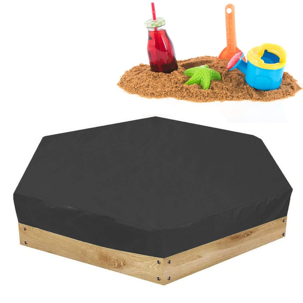 Sandbox Cover, Hexagon Sandboxes Sandpit Cover Oxford Cloth Waterproof Sandbox Canopy, Protective Cover Outdoor Dustproof Canopy (150*180cm)