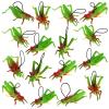 Mukum 16 Pcs Plastic Grasshoppers - Kids' Plastic Insect Figures, Fake Bugs, Green, Easter Party Favors, Tropical Character Toys for Insect Themed Party, Children, Boy, Girl view 1