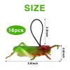 Mukum 16 Pcs Plastic Grasshoppers - Kids' Plastic Insect Figures, Fake Bugs, Green, Easter Party Favors, Tropical Character Toys for Insect Themed Party, Children, Boy, Girl view 2