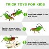 Mukum 16 Pcs Plastic Grasshoppers - Kids' Plastic Insect Figures, Fake Bugs, Green, Easter Party Favors, Tropical Character Toys for Insect Themed Party, Children, Boy, Girl view 3