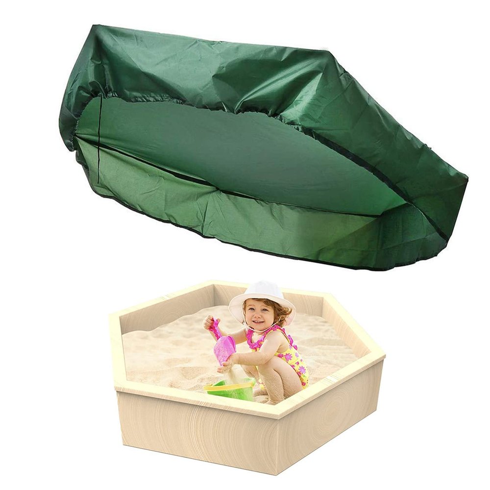 Sandbox Cover Hexagon Waterproof Sandpit Cover Oxford Cloth Sandbox Protection Cover Sandpit Pool Cover for Outdoor Garden (200*230cm)