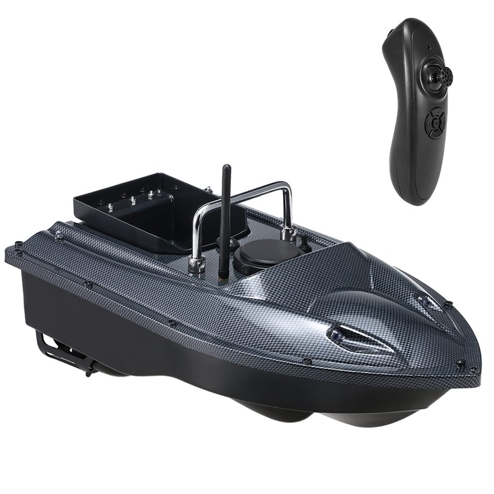Remote Control Fishing Bait Boat  3.3lb Load Capacity, 5200mAh Battery, Night Light, Cruise Control, Low Battery Alert  RC Carp Bait Boat for Lake & River Fishing,Carbon Fiber