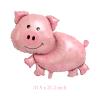 5Pcs Pig Balloons Pink Large Pig Shaped Foil Mylar Balloons for Birthday Baby Shower Piggie Farm Animal Themed Party Decorations Supplies view 2