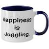 Happiness is Juggling. Two Tone 11oz Mug, Juggling Cup, Inappropriate For Juggling view 2