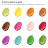 Arteza Kids Nature Painting Kit, 4 Canvases 3 x 3 Inches, 4 Easels, 12 Acrylic Paints, 2 Paint Brushes, 1 Palette, Kids Activities for Ages 6 and Up view 3