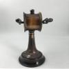 Qarzun Mini Nautical Brass Handmade Telegraph Vintage Maritime Collectible Wooden Base view 2