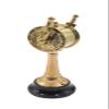 Qarzun Set of 2 Mini Nautical Brass Handmade Telegraph Vintage Maritime Collectible Wooden Base view 2