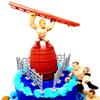 Wrestler Rumblers Wrestling Action Cake Topper With Random Wrestler Figures And Accessories (Unique Design) view 2