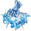 12 PCS Pacifier Ribbon Necklaces Little Prince and Princess with Crown Polka Dot Acrylic Baby Shower Game Favors Prize Decorations Boy Girl (Blue) view 1