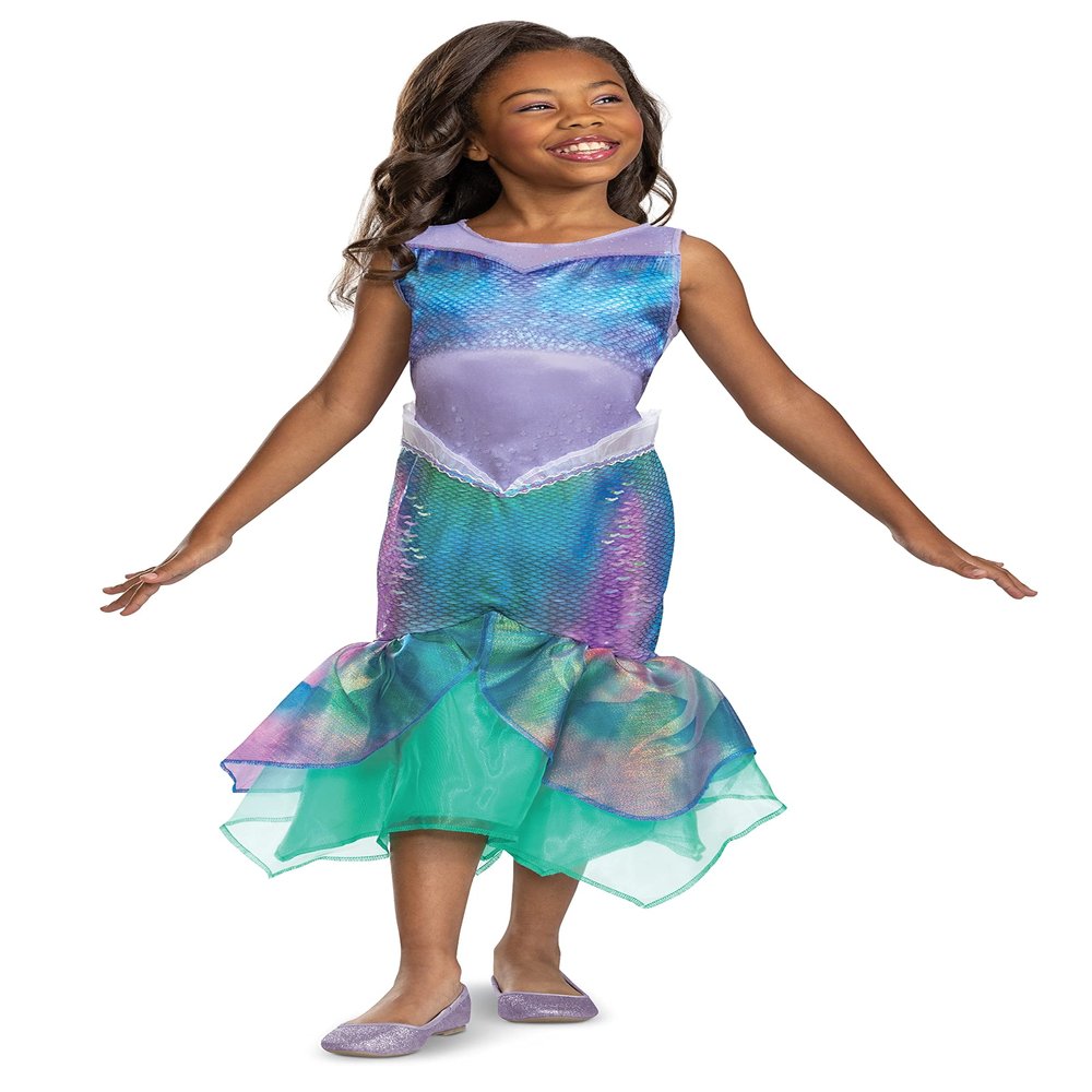 Ariel Costume for Kids, Official Disney The Little Mermaid Live Action Costume, Child Size Large (10-12)