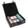 100 Piece Poker Chip Set with 2 Decks of Cards, 5 Dice, and Leatherette Case (Black) view 1