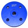 NHX RC Round Aluminum Servo Horn -25T - Blue view 2