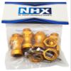 NHX RC Wheel Hex Adaptor 12mm to 17mm (4pc) 30mm Offset Extender- Gold view 3