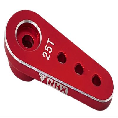 NHX RC 3-Hole Aluminum Servo Arm Horn - 25T - Red