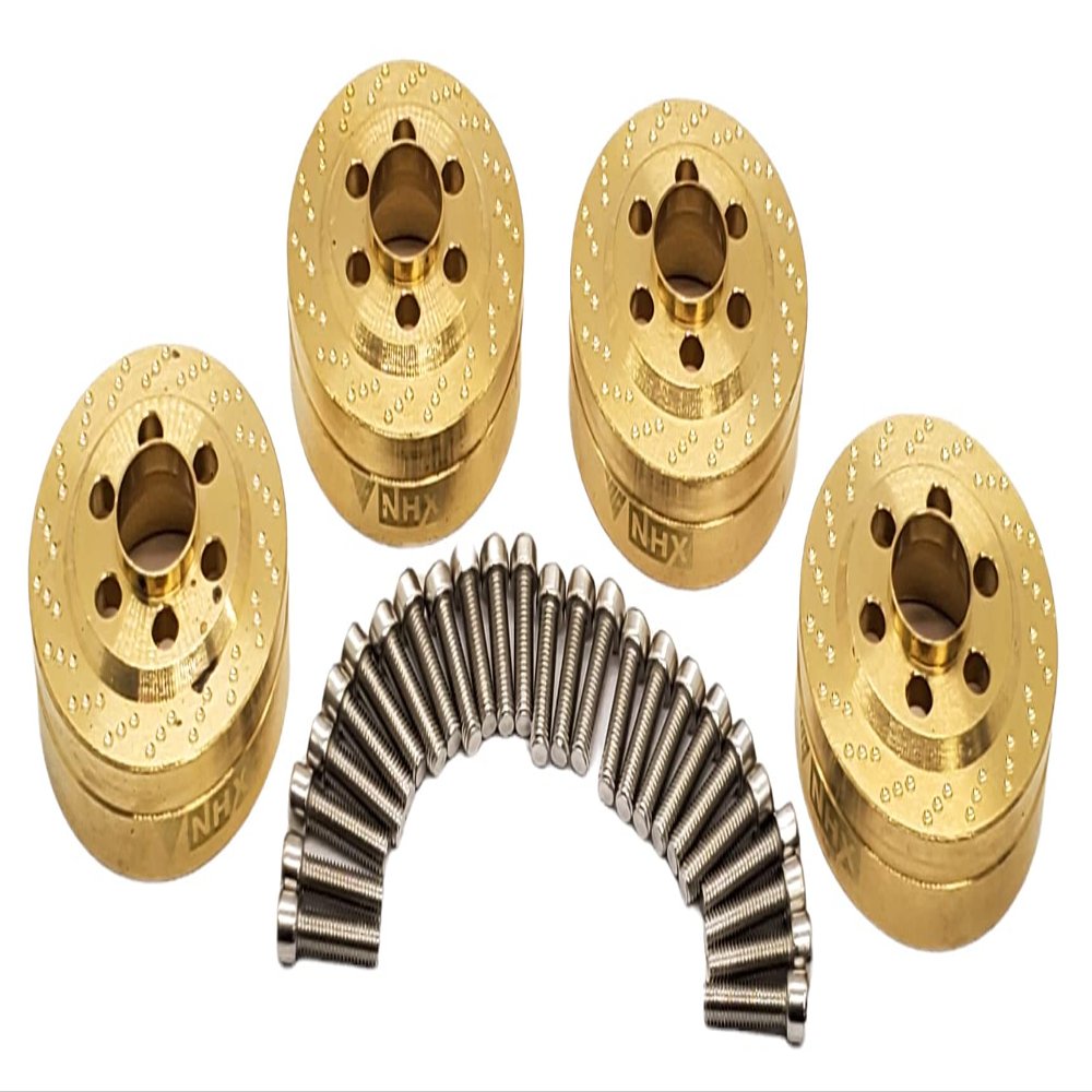 NHX RC Brass Wheel Weight 64g Each (4Pc) : 1.9/2.2 Crawler Wheel