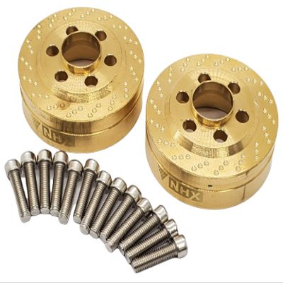 NHX RC Brass Wheel Weight 64g Each (2Pcs) : 1.9/2.2 Crawler Wheel