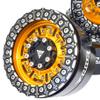 NHX RC 2.2'' Aluminum Beadlock Crawler Wheels Set - Knight Sword -Gold/Bk 4Pc view 2