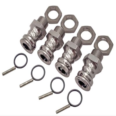 NHX RC Wheel Hex Adaptor 12mm to 17mm - 23mm Offset Extender- 4pc Titanium