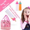 28 PCS Baby Doll Accessories Complete Car Set - Doll Feeding Pretend Playset for Kids, Girls with Magic Milk Bottles in a Storage Bag view 2