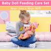 28 PCS Baby Doll Accessories Complete Car Set - Doll Feeding Pretend Playset for Kids, Girls with Magic Milk Bottles in a Storage Bag view 3