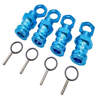 NHX RC Wheel Hex Adaptor 12mm to 17mm - 23mm Offset Extender- 4pc Blue