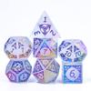 UDIXI Gemstone Dice Set D&D 7 Piece White Crystal Stone DND Dice with Gift Case for Tabletop Games (Colorful Celtic Knot) view 1