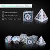 UDIXI Gemstone Dice Set D&D 7 Piece White Crystal Stone DND Dice with Gift Case for Tabletop Games (Colorful Celtic Knot) view 3