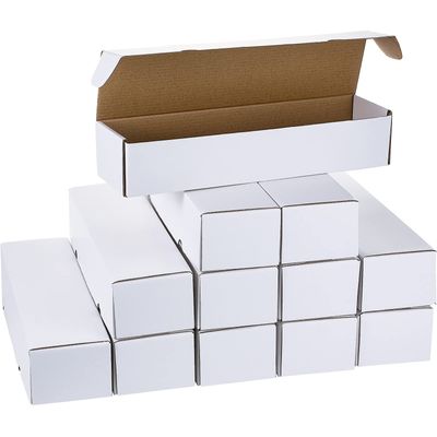 Gersoniel 12 Pack Card Storage Box Each 800 or 400 Count Card Collector Organizer Holders Box for Trading and Gaming, Football, Baseball, Sport, Game(14 x 2.7 x 3.6 Inch,White)