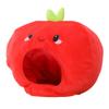 ABOOFAN Funny Party Hat Apple- Shaped Costume Plush Novelty Fruits Headgear for Carnival Party Cosplay Hood Hat view 2