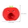 ABOOFAN Funny Party Hat Apple- Shaped Costume Plush Novelty Fruits Headgear for Carnival Party Cosplay Hood Hat view 3