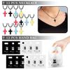 BANBALLON 98 PCS Bible Verse Party Favors, Jesus Party Favors Cross Necklace Goodie Bags with Stickers, Rubber Bracelets, Button Pins and Bags for Christian Gathering Party Supplies Decorations view 3