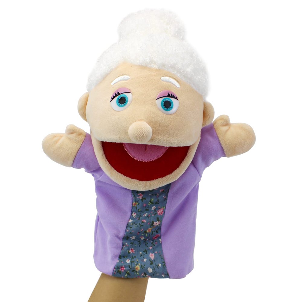 Family Hand Puppets,Puppets for Kids Role Paly Family Members 13.4 INCH Multi-Ethnic Puppets Plush Soft Hand Puppets Family Puppets Story Toys,Puppets for Girls Boys Finger Puppets Puppet Set Gifts