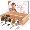 Woodtoe Montessori Lock and Key Toy Set for Kids, Educational Lock Set Keys, Wooden Learning Montessori Materials for 3 4 5 6 Toddlers, Preschool, Home Classroom STEM Educational Kids Christmas Toys view 1
