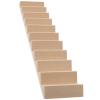 Sewroro Doll House Furnishings 1 12 Scale Dollhouse Stairs Miniature Stairs Wooden Stringer Steps Model DIY Mini Wood Staircase Without Armrest for Micro Landscape Decor view 1