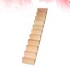 Sewroro Doll House Furnishings 1 12 Scale Dollhouse Stairs Miniature Stairs Wooden Stringer Steps Model DIY Mini Wood Staircase Without Armrest for Micro Landscape Decor view 3