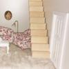 Sewroro Doll House Furnishings 1 12 Scale Dollhouse Stairs Miniature Stairs Wooden Stringer Steps Model DIY Mini Wood Staircase Without Armrest for Micro Landscape Decor view 4