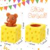 Chivao 3 Pcs Mouse in Cheese Cheese Toy Stress Ball Mouse and Cheeses Anxiety Toys Mice Office Sensory Mice for Birthday Gifts Stress Relief Party Favors or ADHD view 2