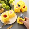 Chivao 6 Pack Cheese Toy Stress Rat Toy Mice in Cheese Sensory Anxiety Relief Office Ball Fidget for Birthday Stress Relief Gifts Party Favors, Grey Brown White view 4