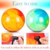 Deekin 2 Pcs 15 Inch 18 Inch Marbleized Bouncy Balls Large Inflatable Rubber Sensory Ball for Playground Outdoor Water(15 Inches,Green and Yellow) view 3