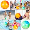 Deekin 2 Pcs 15 Inch 18 Inch Marbleized Bouncy Balls Large Inflatable Rubber Sensory Ball for Playground Outdoor Water(15 Inches,Green and Yellow) view 4